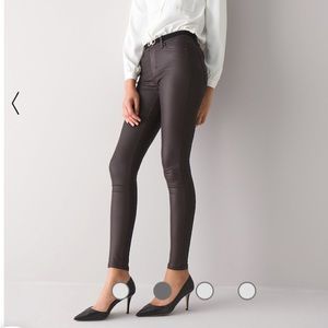 White House Black Market Black Skinny Coated Jeans